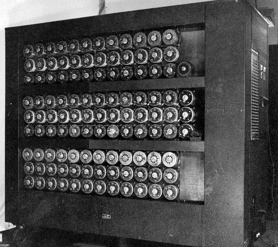 The Bombe — electromechanical decryption machine at Bletchley Park